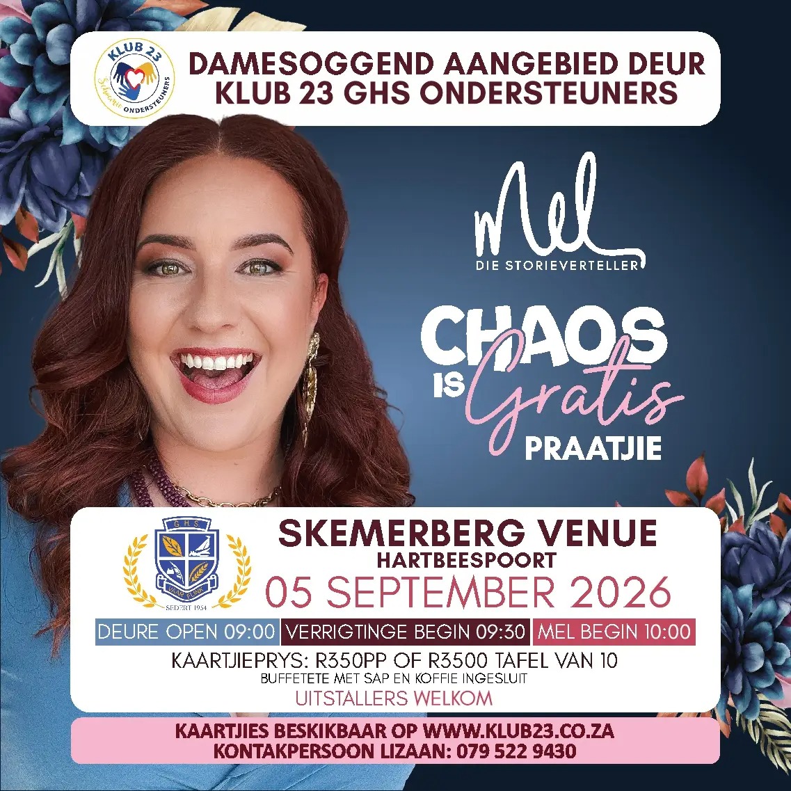 Mel die Storieverteller | Chaos is Gratis Damesoggend Sept 2026